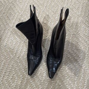 Jimmy Choo women’s short boots 3.5-4” heels - black